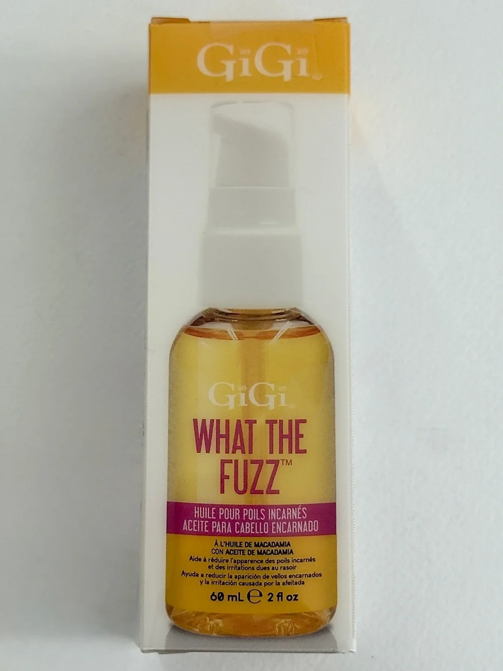 GiGi. “What The Fuzz” Ingrown Hair Oil with macadamia oil. 60 mL.2 fl oz. New!